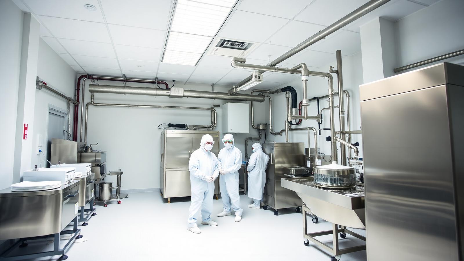 Scientist performing quality testing in fume hood